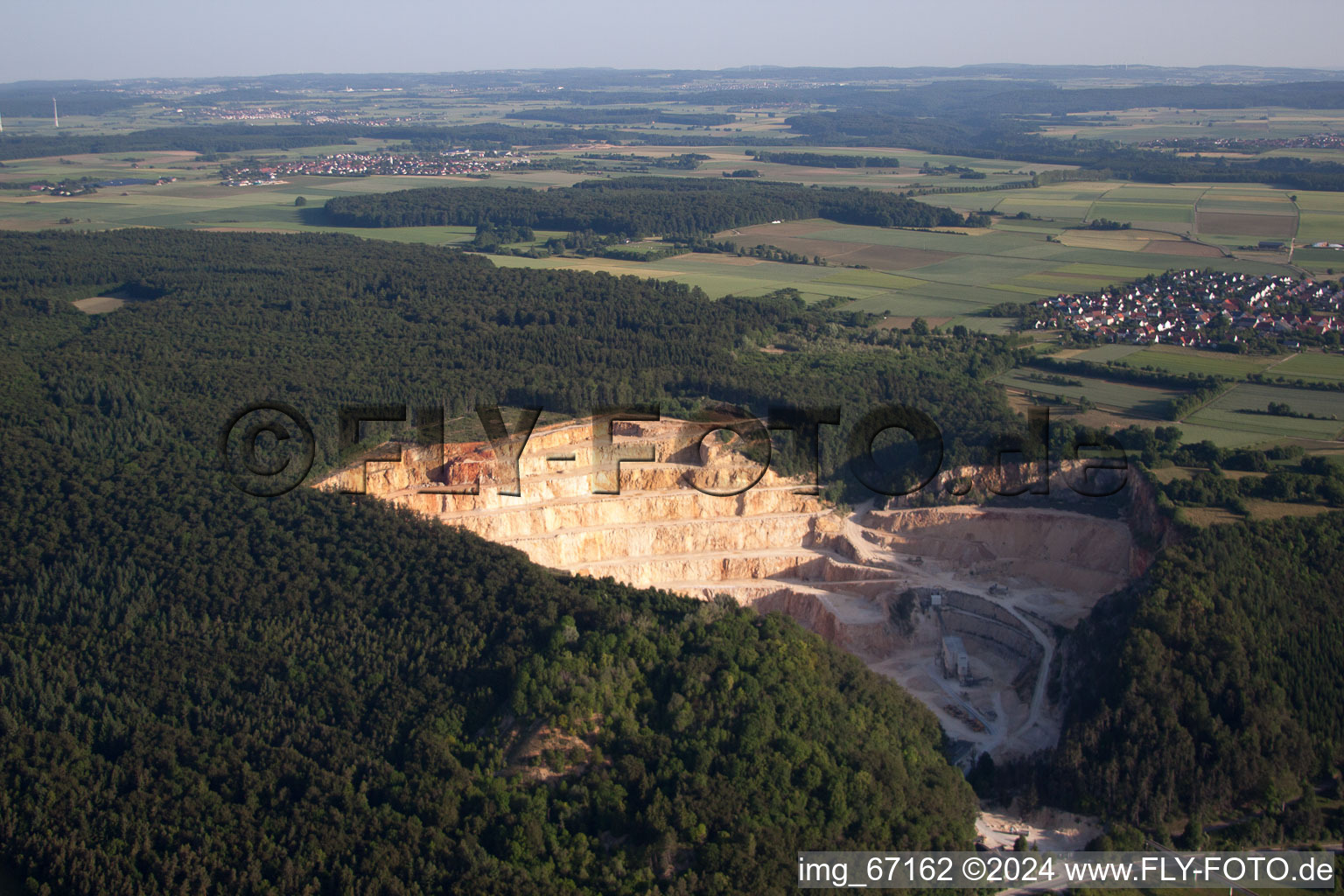 Blaustein quarry in Wippingen in the state Baden-Wuerttemberg, Germany