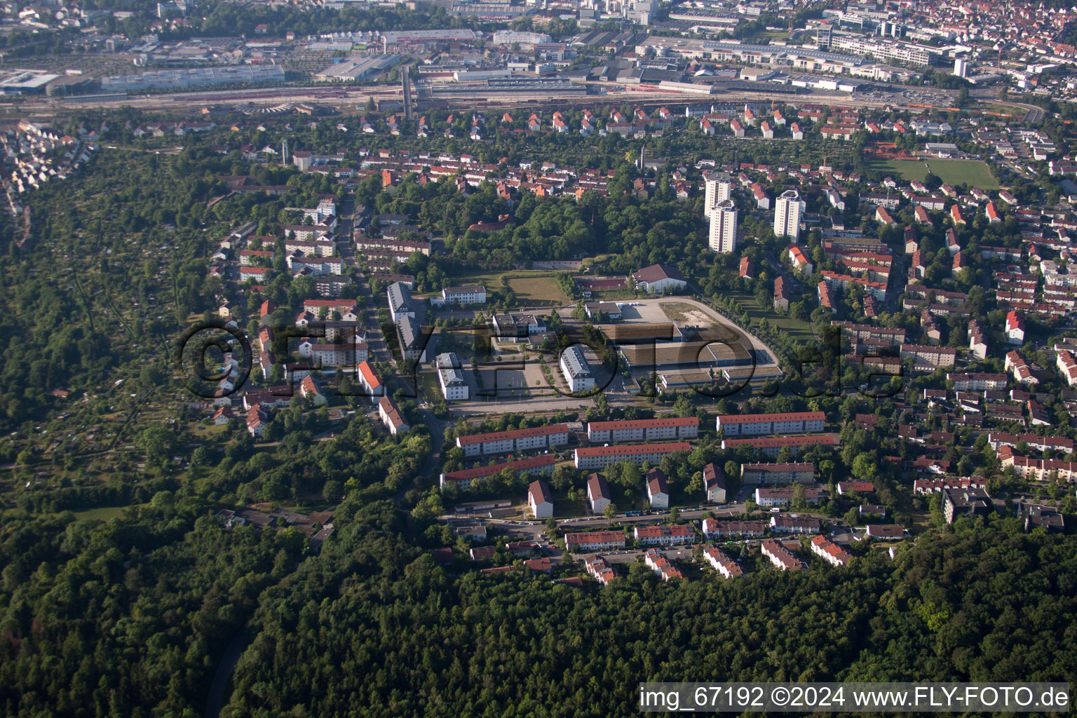 Aerial view of Lehr in the state Baden-Wuerttemberg, Germany