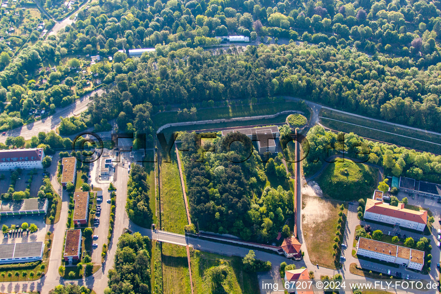 Drone recording of Ulm in the state Baden-Wuerttemberg, Germany