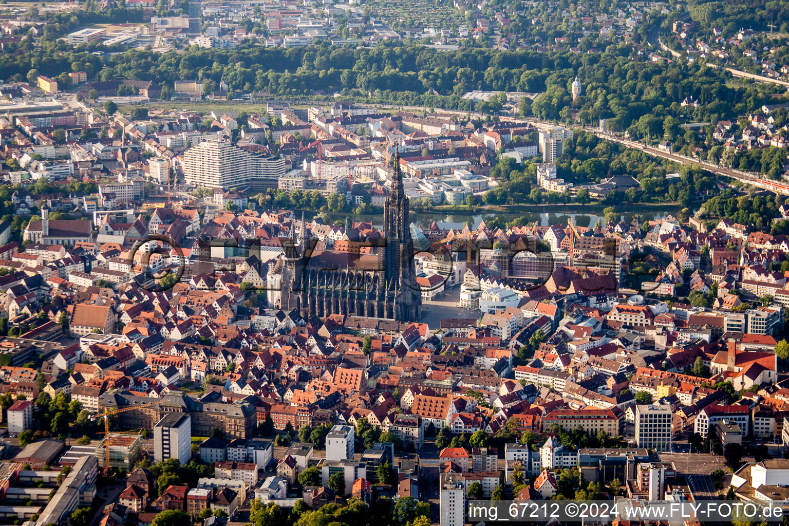Church building of the cathedral of Ulmer Muenster in Ulm in the state Baden-Wurttemberg, Germany