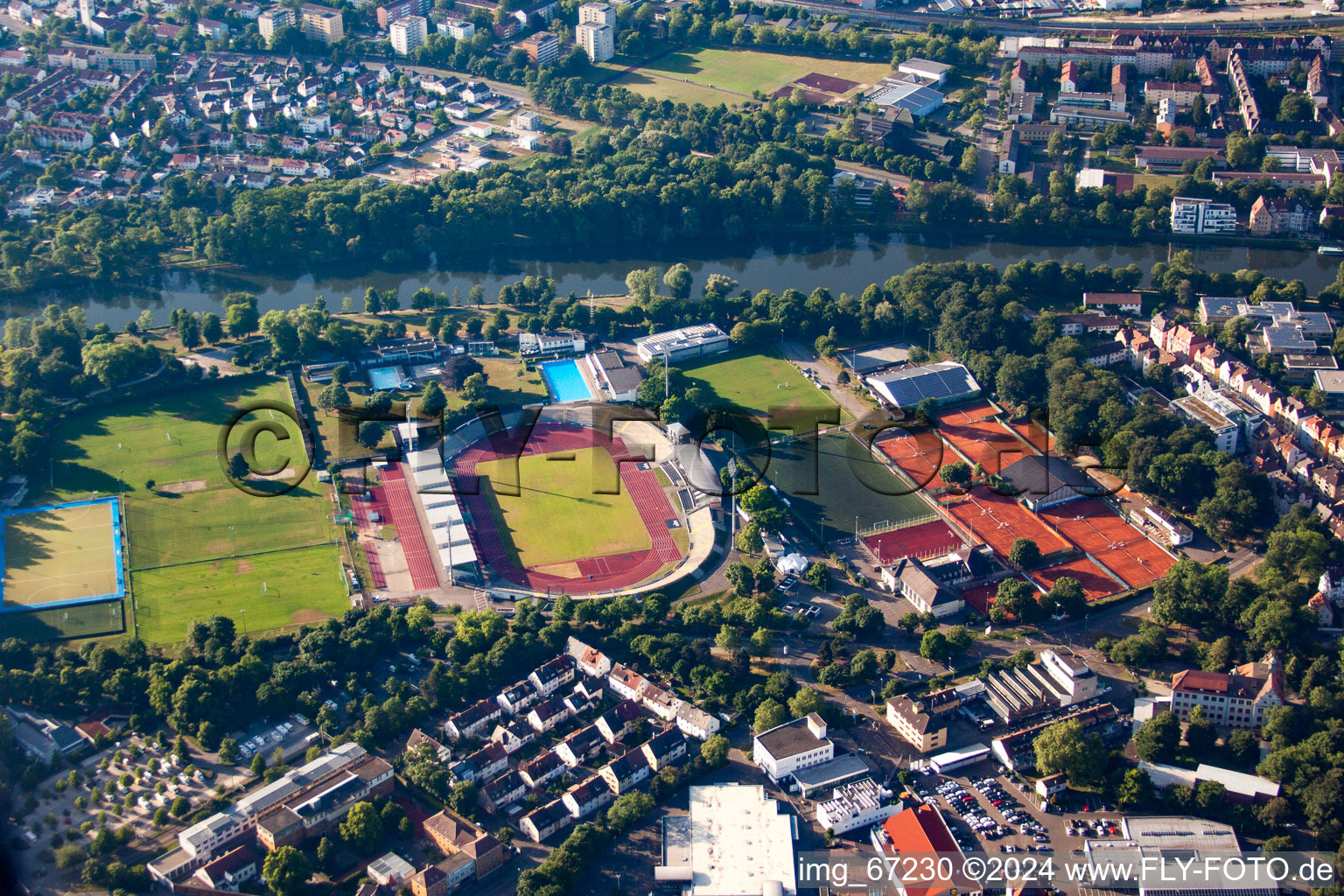 Danube Stadium in the district Oststadt in Ulm in the state Baden-Wuerttemberg, Germany