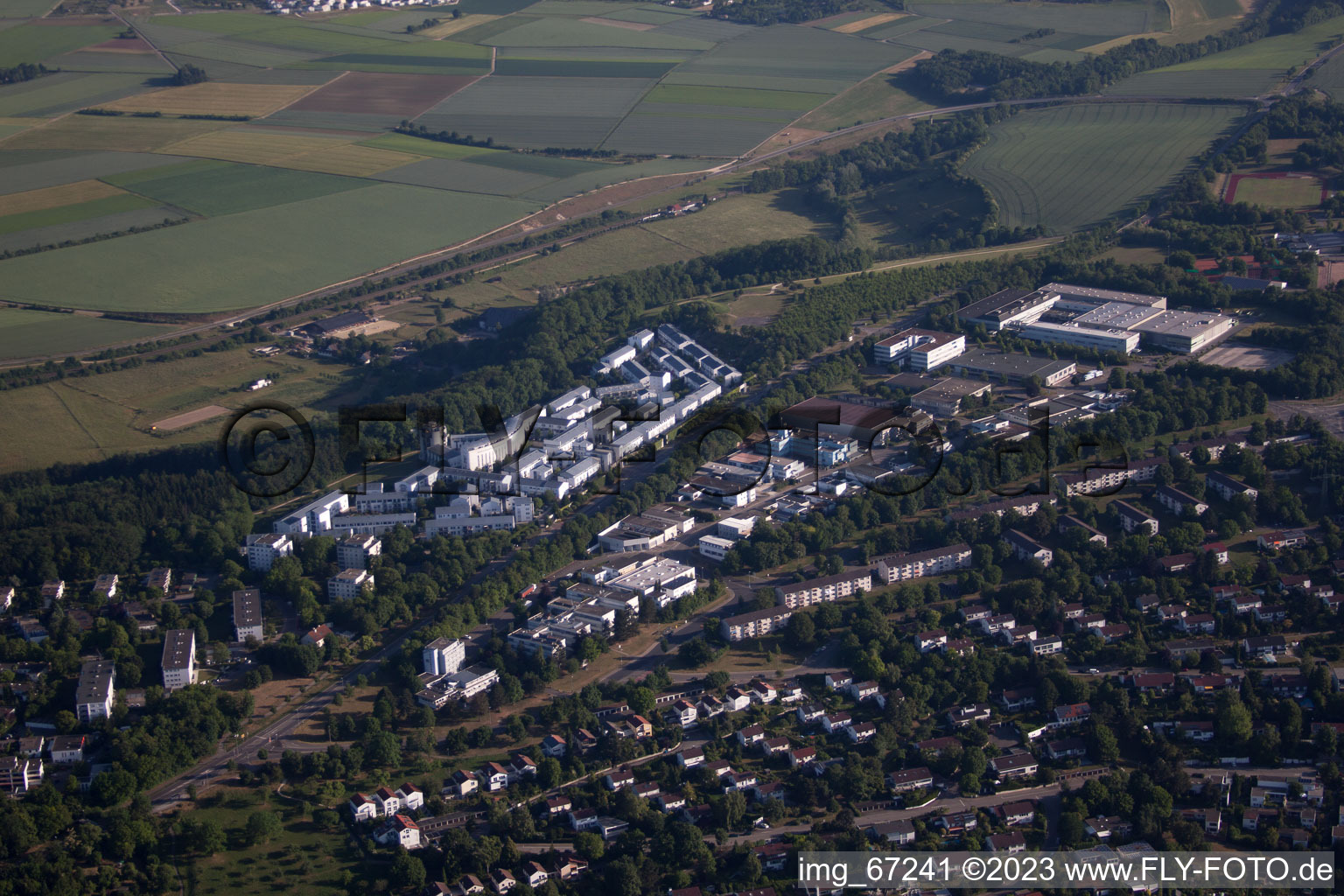 Drone image of Ulm in the state Baden-Wuerttemberg, Germany