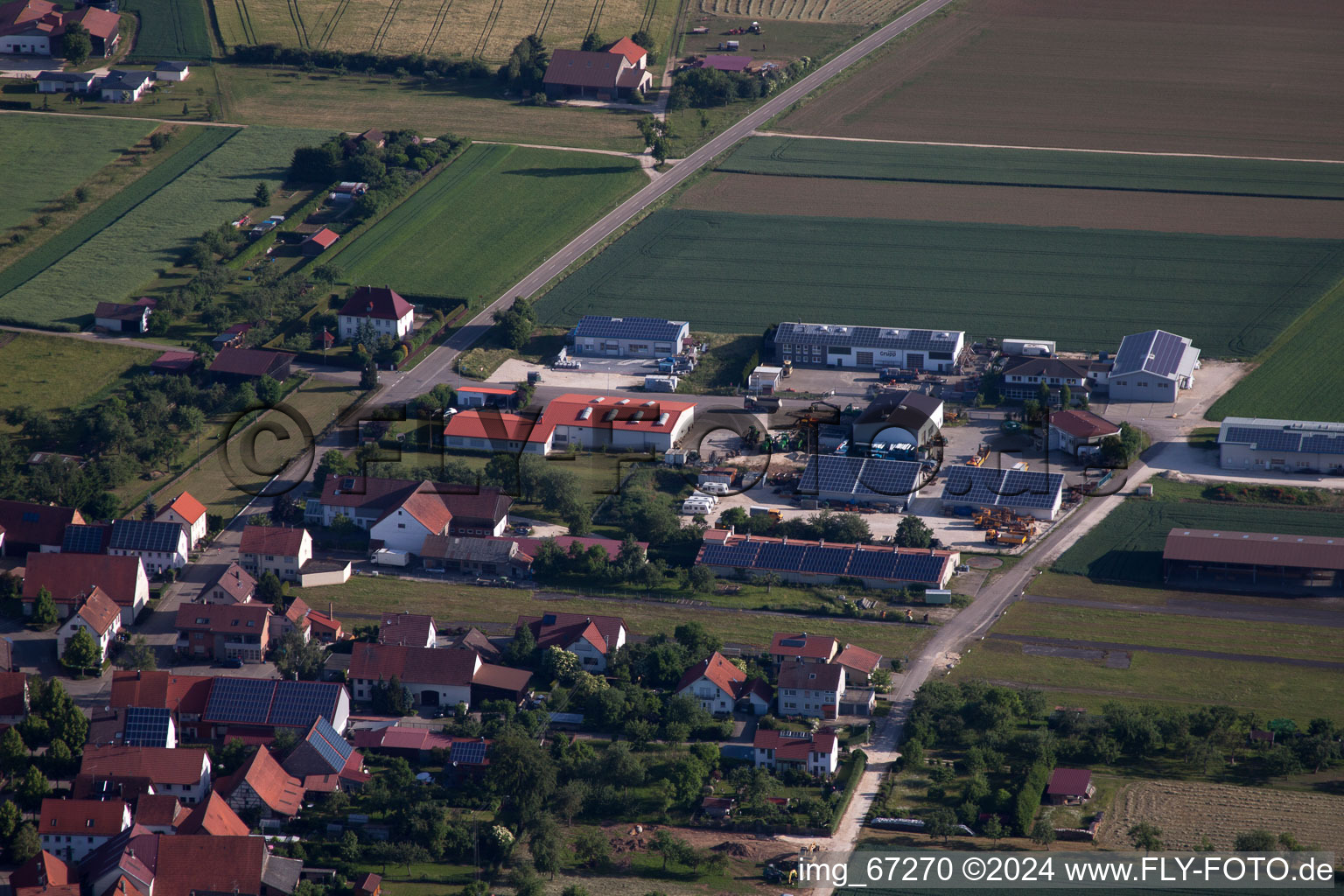 Town View of the streets and houses of the residential areas in the district Asch in Blaubeuren in the state Baden-Wurttemberg