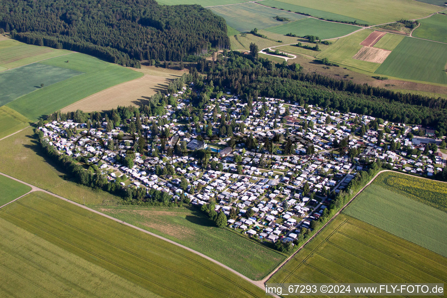 Camping with caravans and tents in Laichingen in the state Baden-Wurttemberg