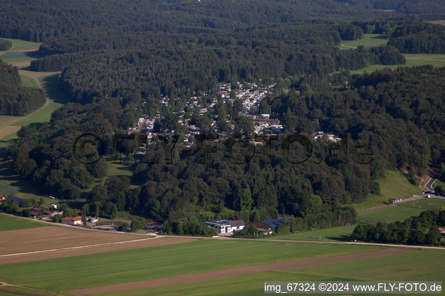 Alb-Camping in Westerheim in the state Baden-Wuerttemberg, Germany