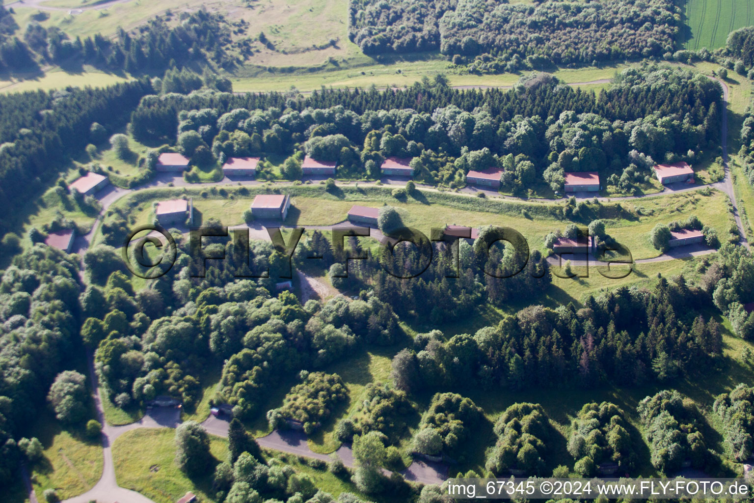 Oblique view of Breithülen in the state Baden-Wuerttemberg, Germany