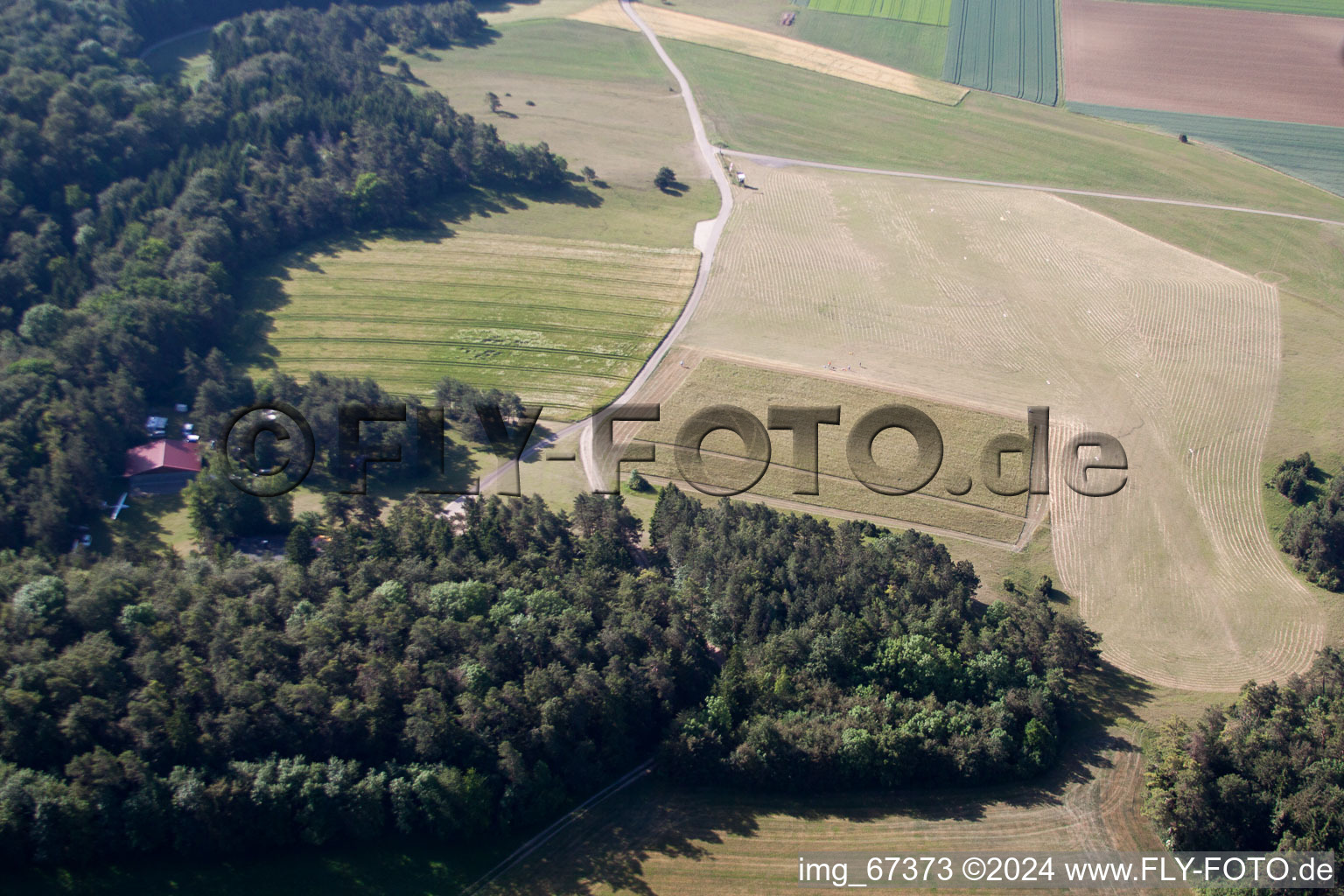 Oblique view of Schlechtenfeld in the state Baden-Wuerttemberg, Germany