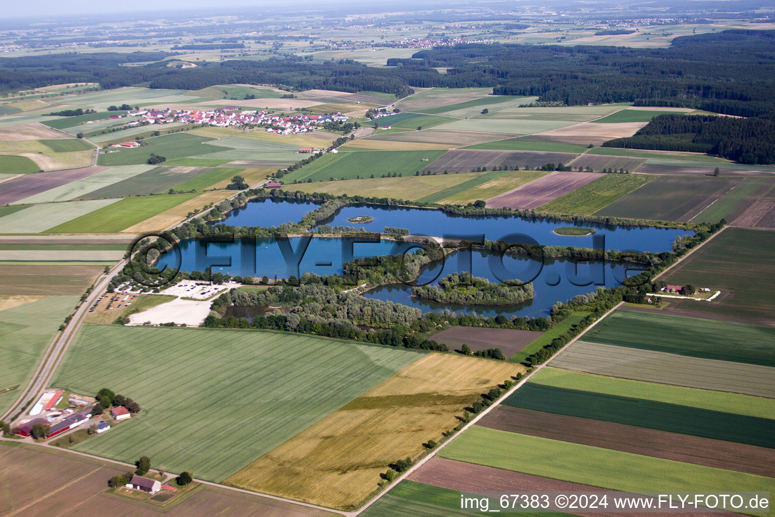 Aerial photograpy of Rottenacker in the state Baden-Wuerttemberg, Germany