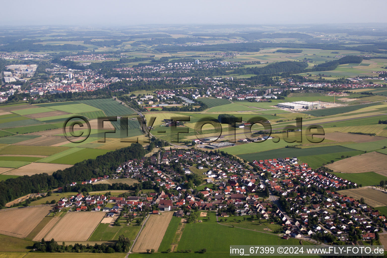 Aerial view of Birkenhard in the state Baden-Wuerttemberg, Germany