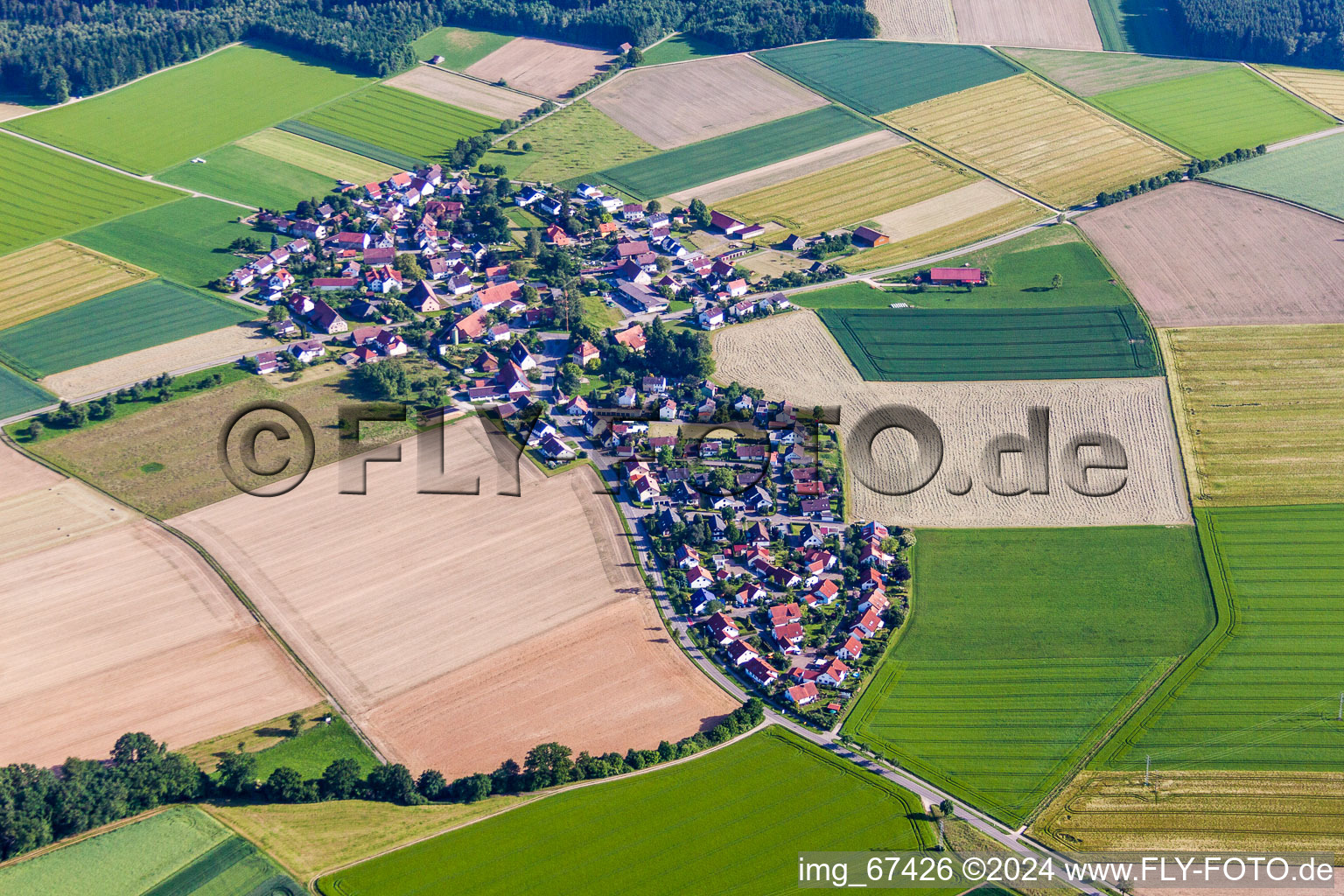 Village view in the district Rindenmoos in Biberach an der Riß in the state Baden-Wuerttemberg, Germany