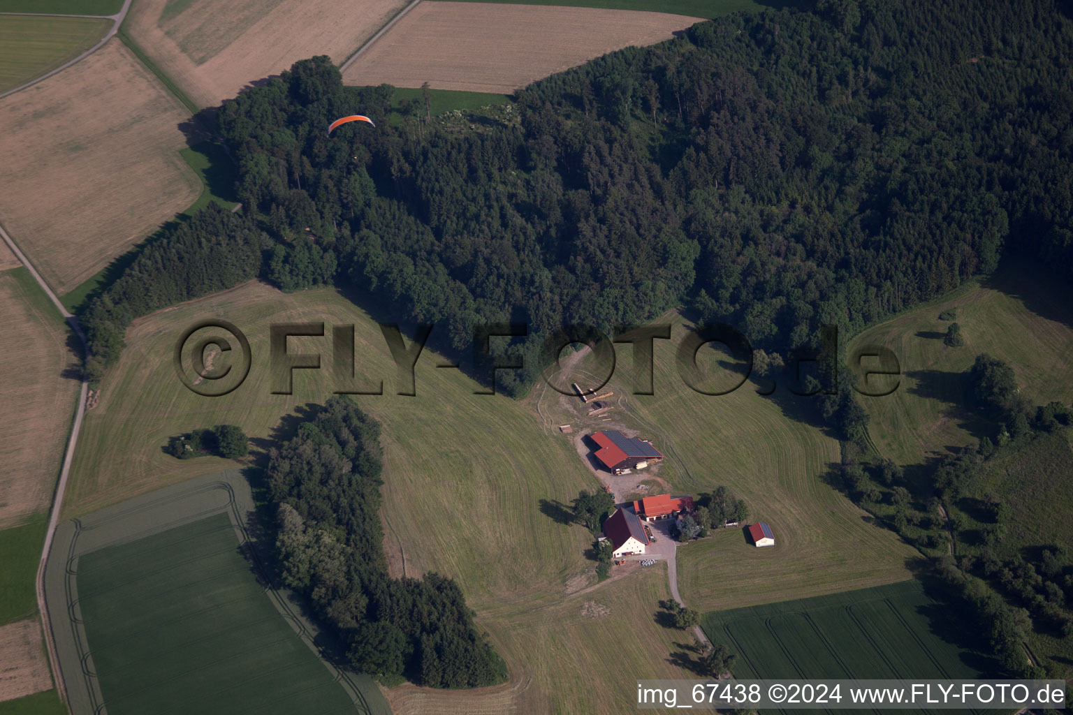 Aerial view of Winkel in the state Baden-Wuerttemberg, Germany