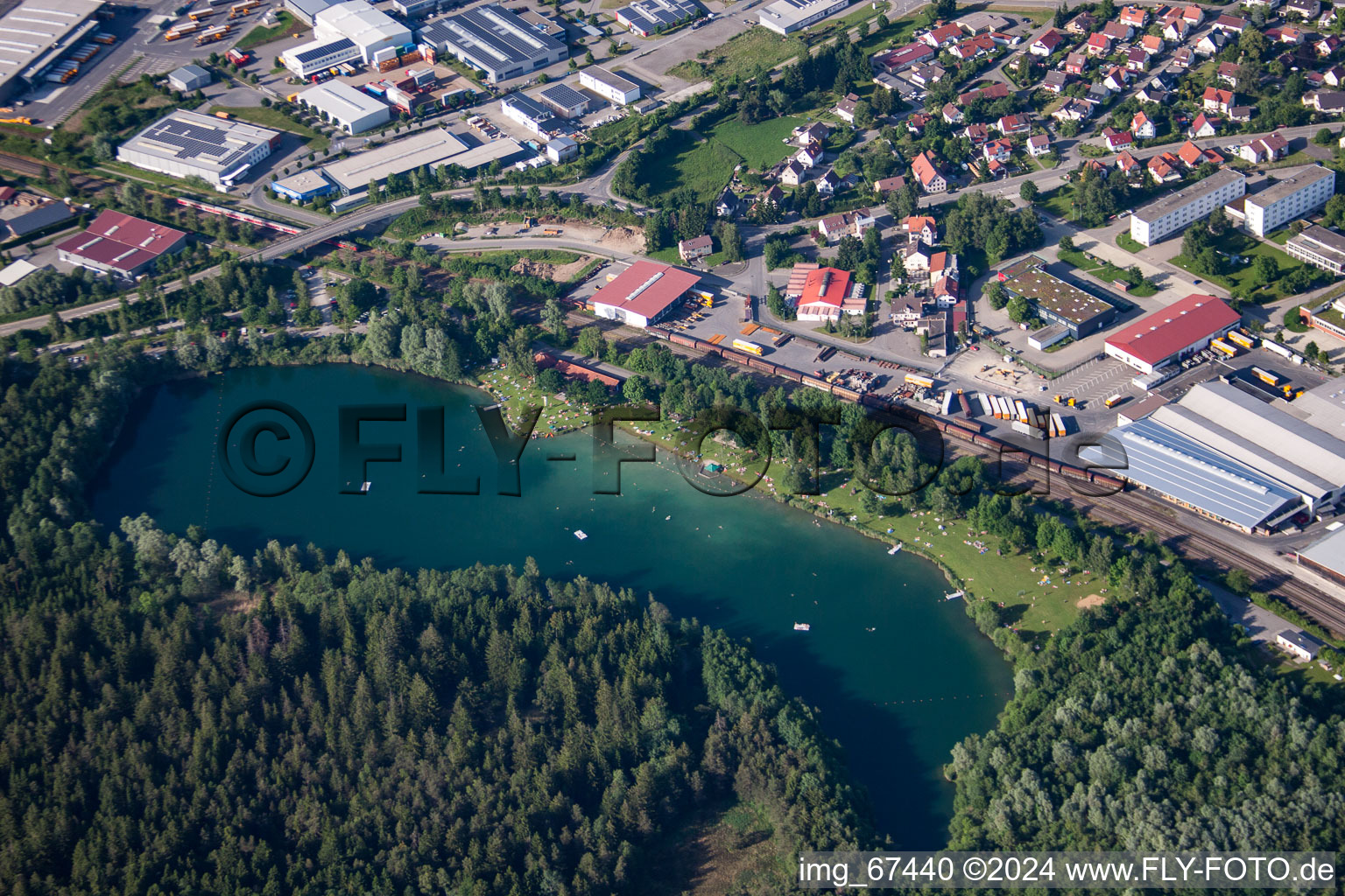 Aerial view of Ummendorf in the state Baden-Wuerttemberg, Germany