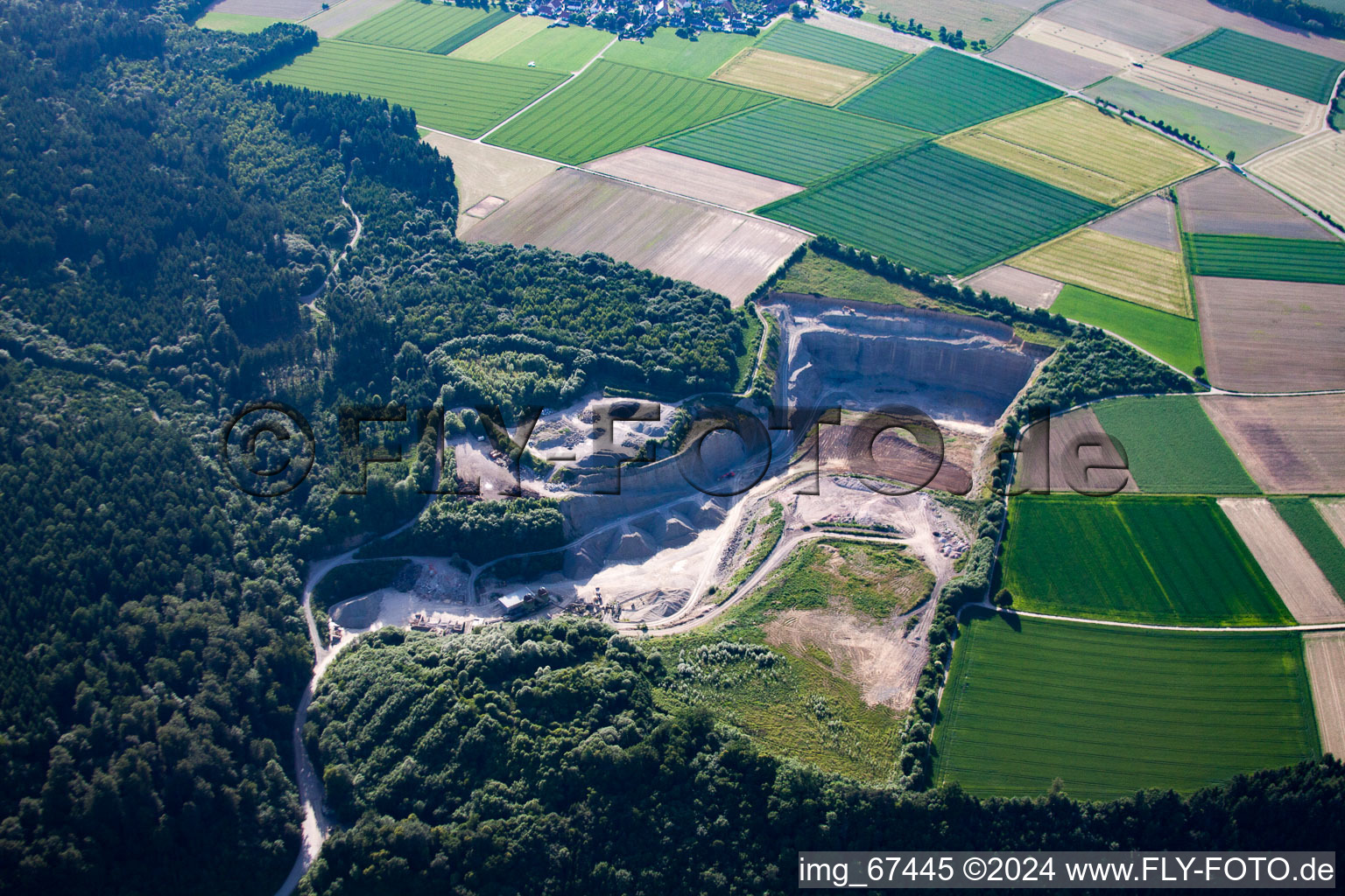 Gravel pit Rißegg in the district Rißegg in Biberach an der Riß in the state Baden-Wuerttemberg, Germany