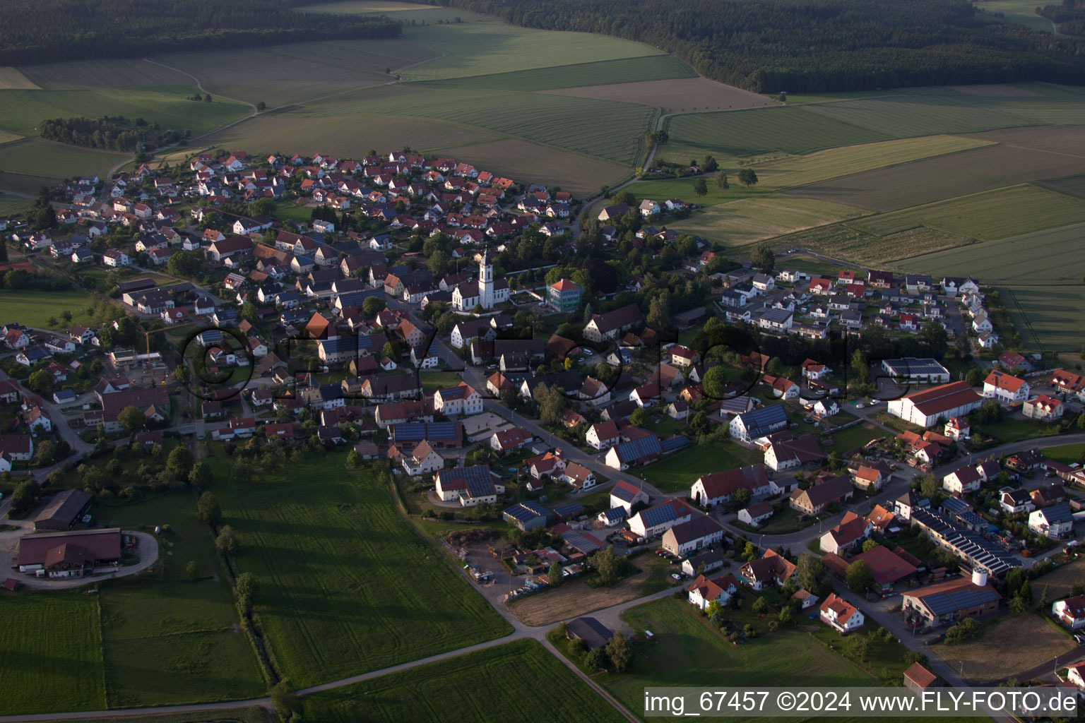 Aerial photograpy of Stafflangen in the state Baden-Wuerttemberg, Germany