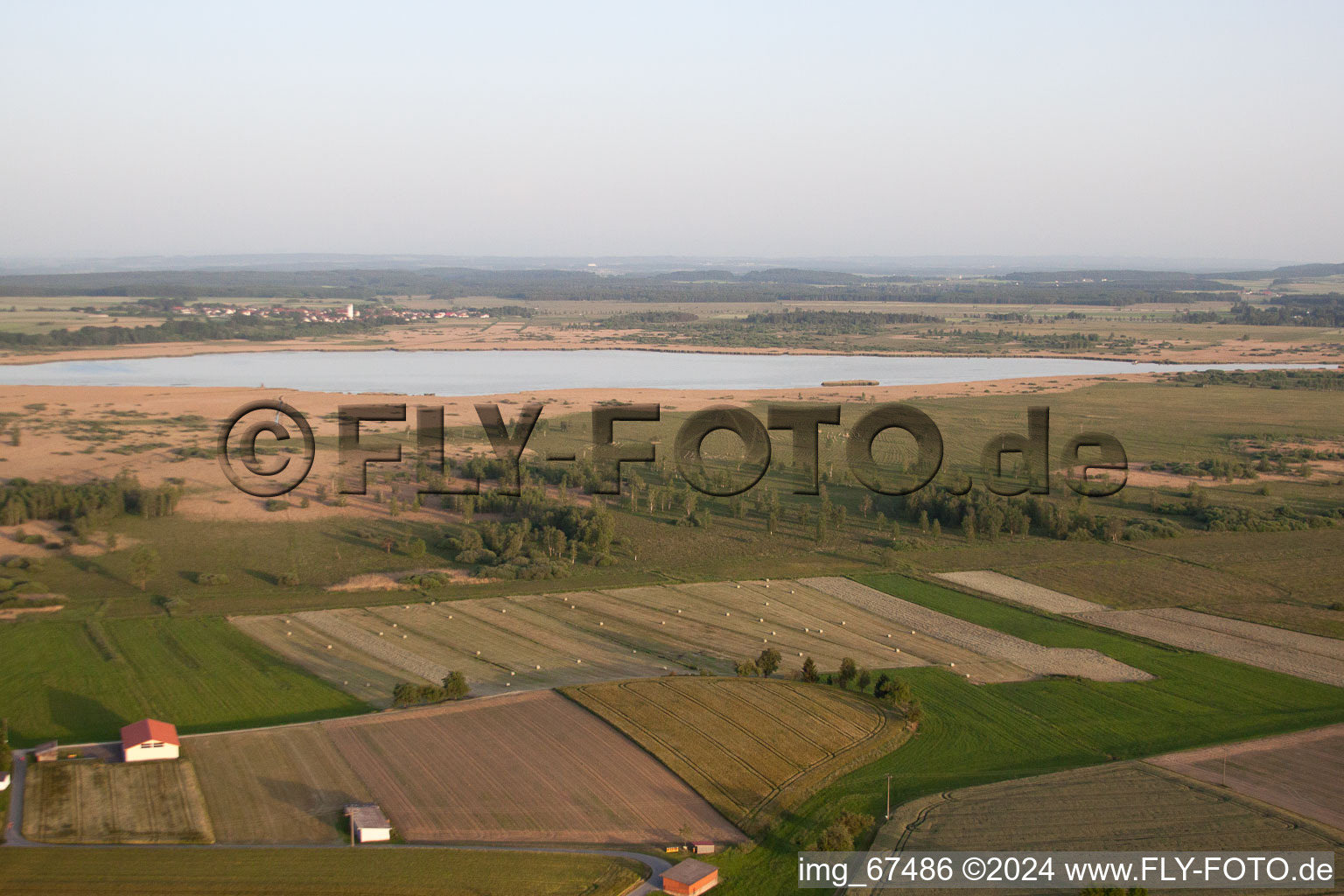 Alleshausen in the state Baden-Wuerttemberg, Germany out of the air