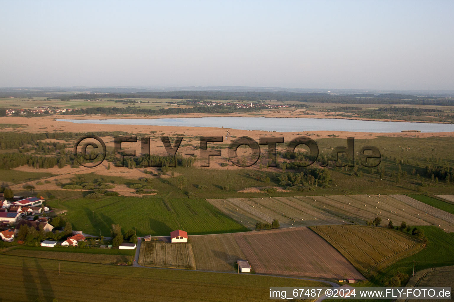 Alleshausen in the state Baden-Wuerttemberg, Germany seen from above