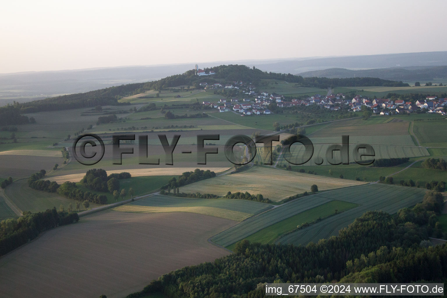 Bussen, the highest mountain in Swabia and a place of pilgrimage in Burgau in the state Baden-Wuerttemberg, Germany