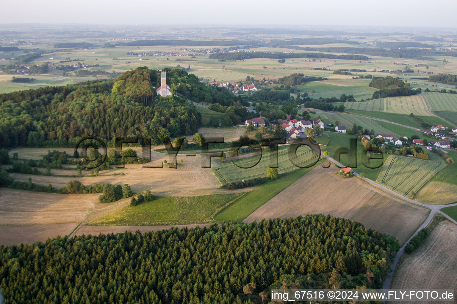 Bussen, the highest mountain in Swabia and a place of pilgrimage in Uttenweiler in the state Baden-Wuerttemberg, Germany