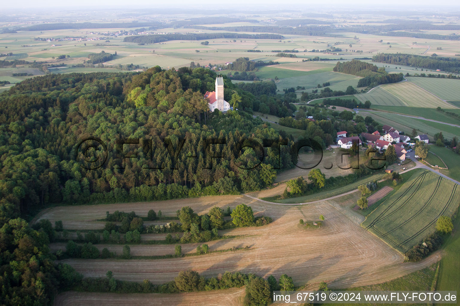 Aerial photograpy of Uttenweiler in the state Baden-Wuerttemberg, Germany