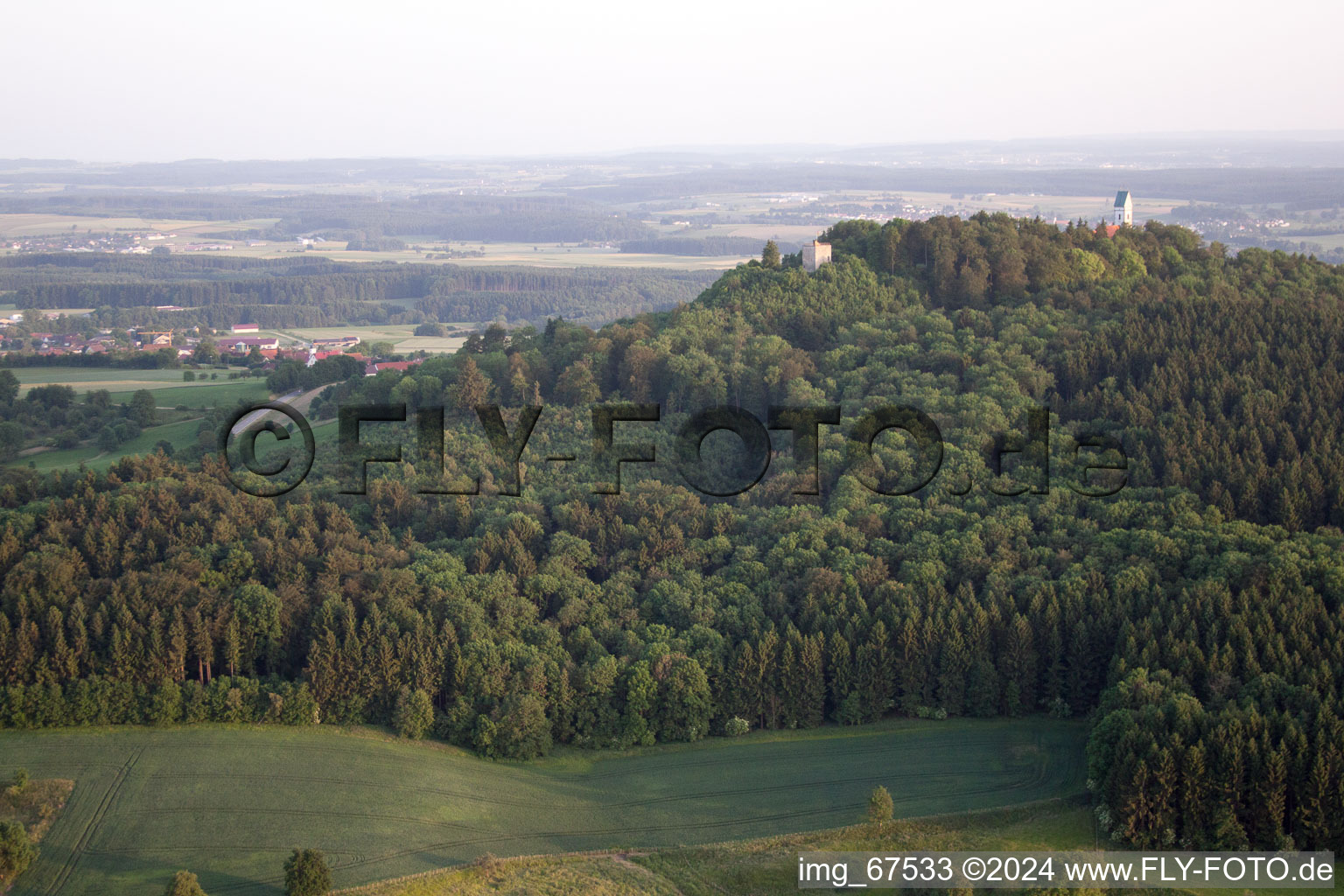 Aerial view of Buchay in the state Baden-Wuerttemberg, Germany