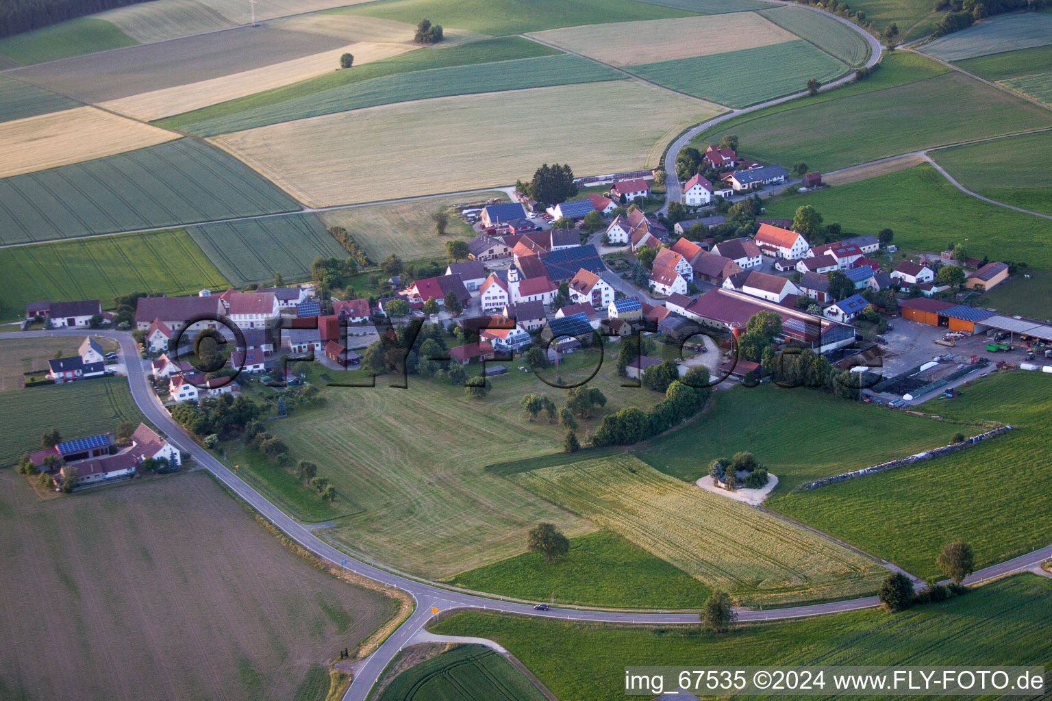 Village - View in the district Dietelhofen in Unlingen in the state Baden-Wuerttemberg, Germany