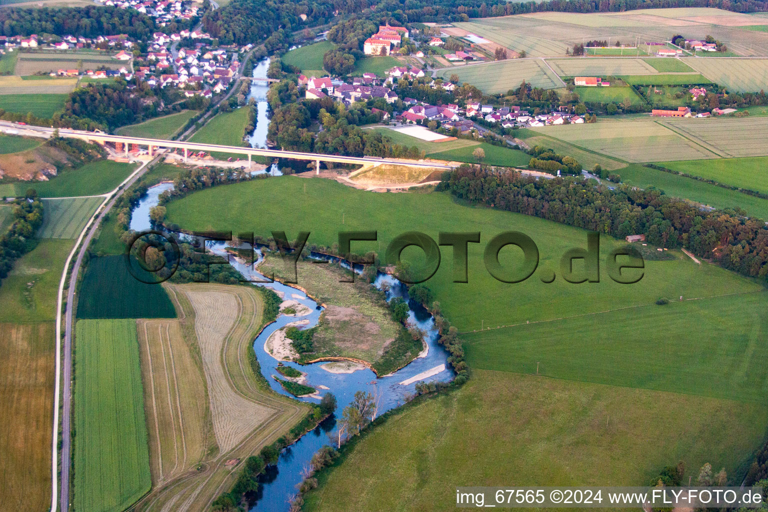 Danube restoration in Untermarchtal in the state Baden-Wuerttemberg, Germany