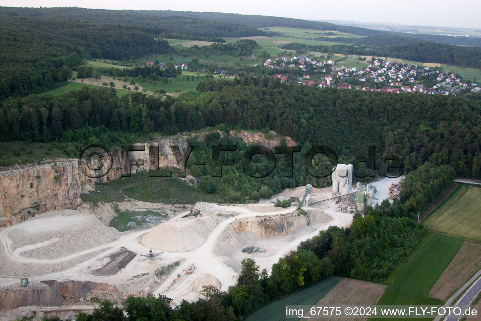 Oblique view of Kirchen in the state Baden-Wuerttemberg, Germany