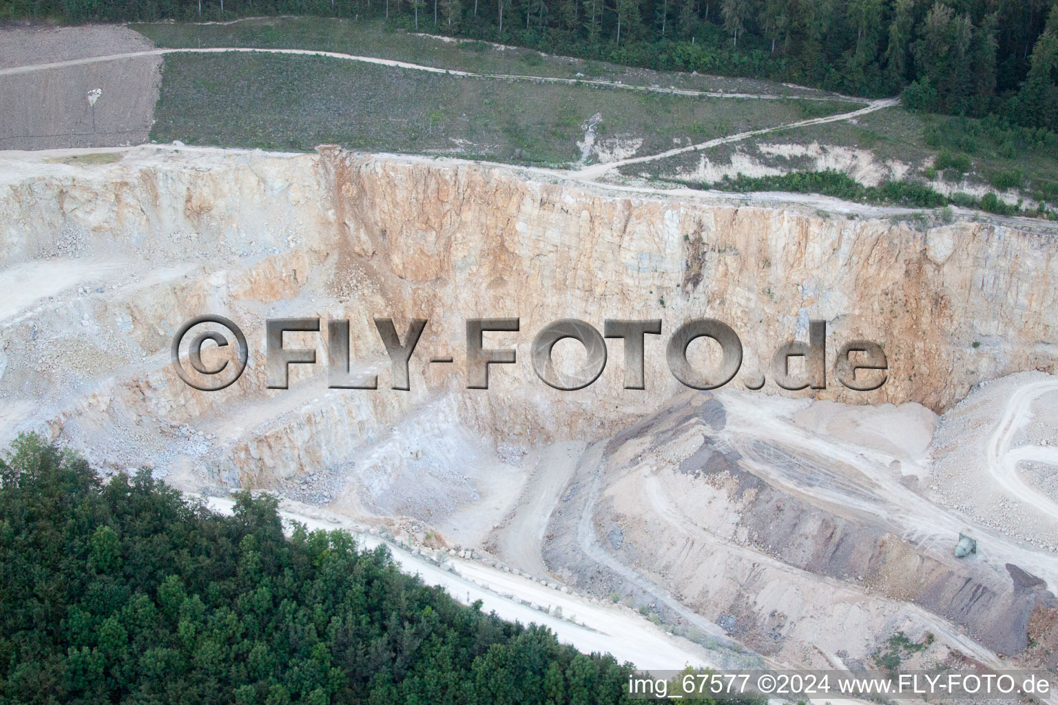 Kirchen in the state Baden-Wuerttemberg, Germany from above