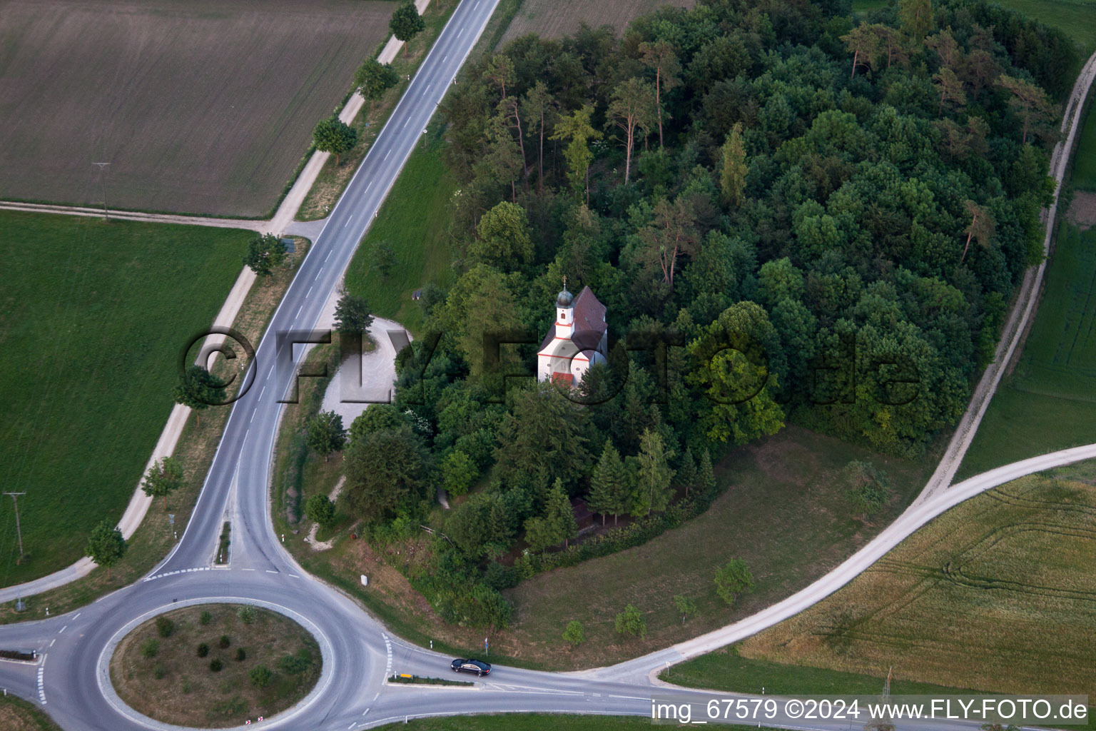 Kirchen in the state Baden-Wuerttemberg, Germany out of the air