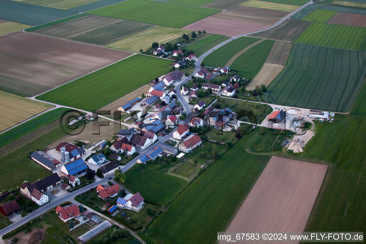 Schlechtenfeld in the state Baden-Wuerttemberg, Germany from above