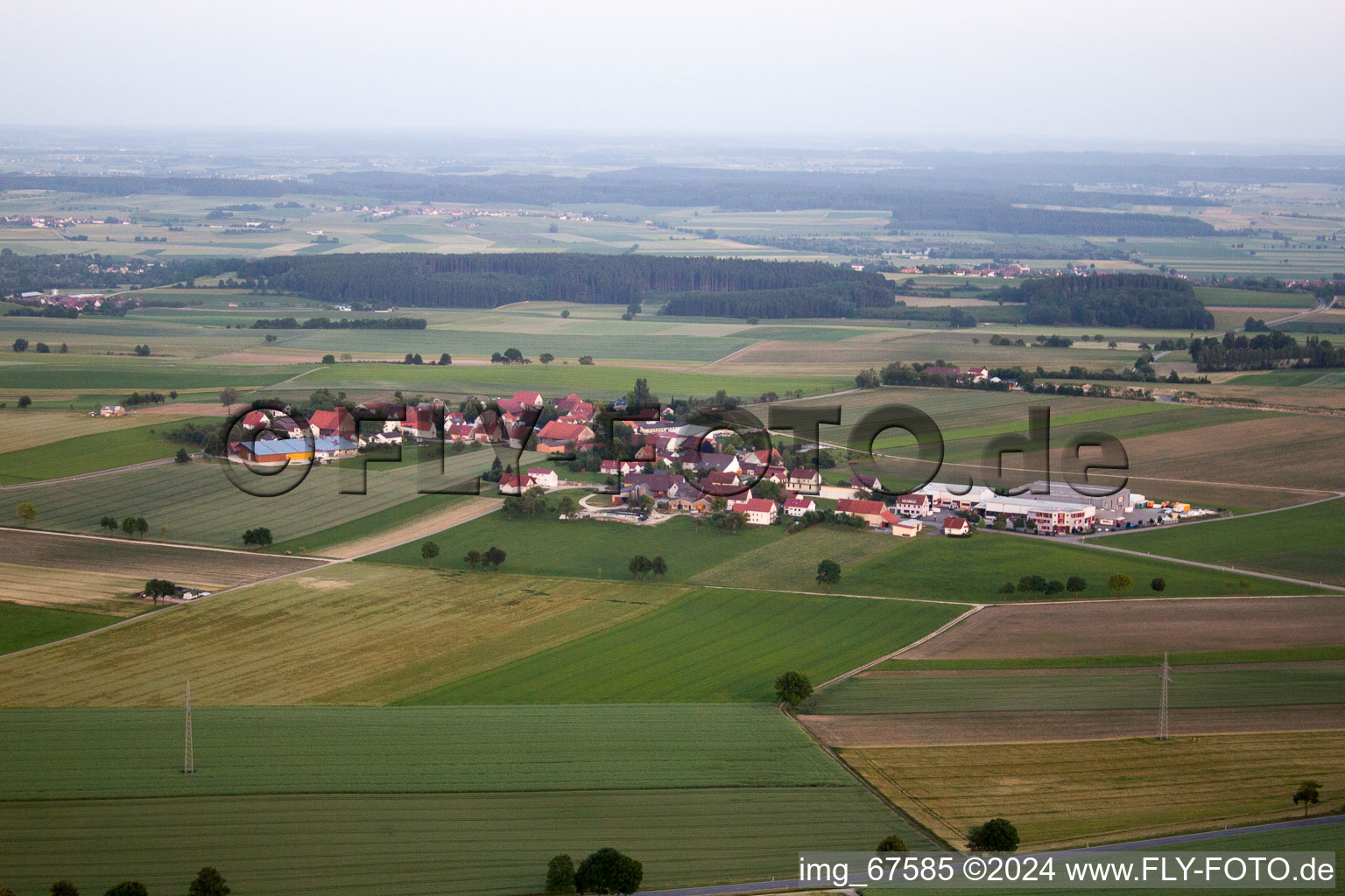 Schlechtenfeld in the state Baden-Wuerttemberg, Germany seen from above