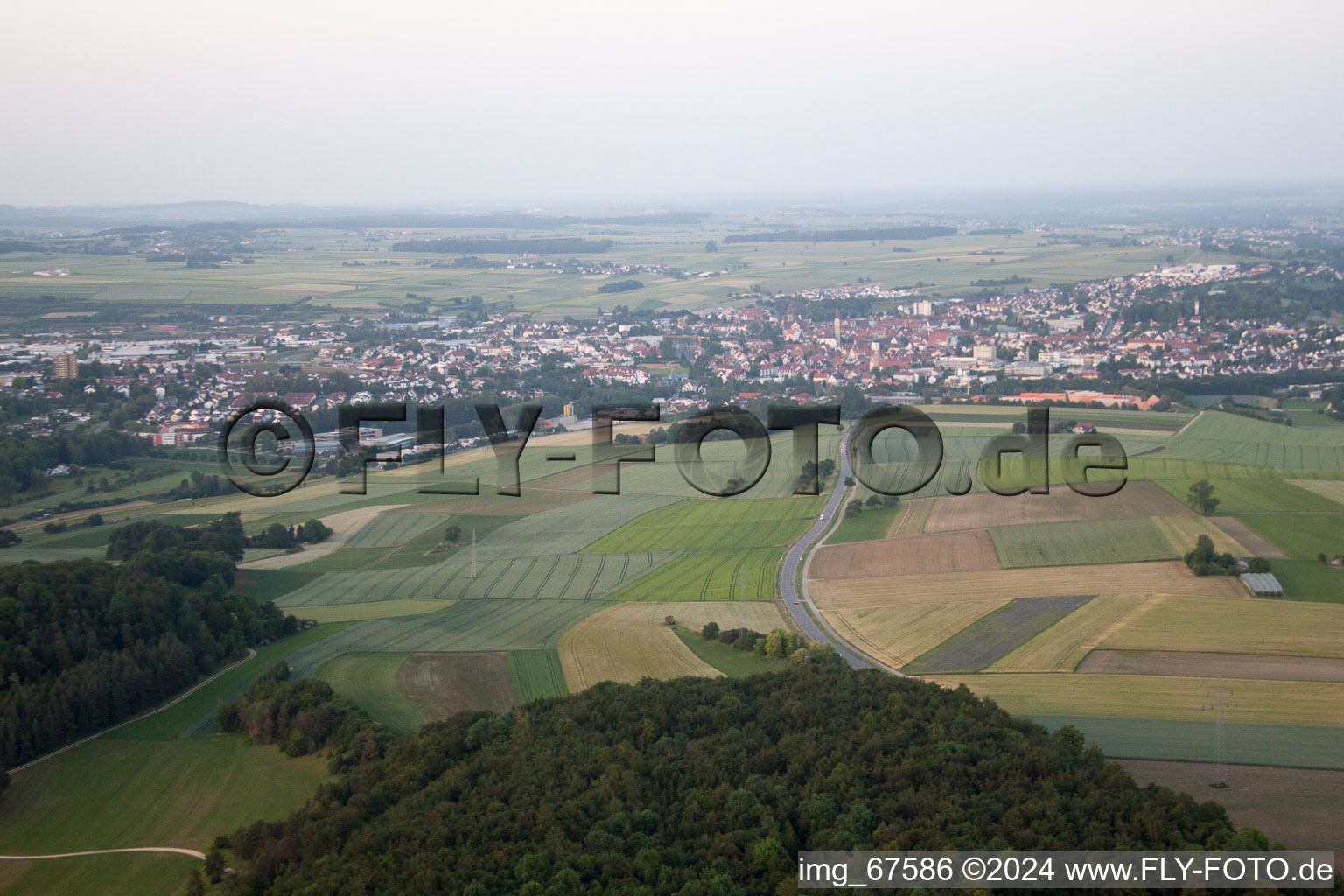 Schlechtenfeld in the state Baden-Wuerttemberg, Germany from the plane