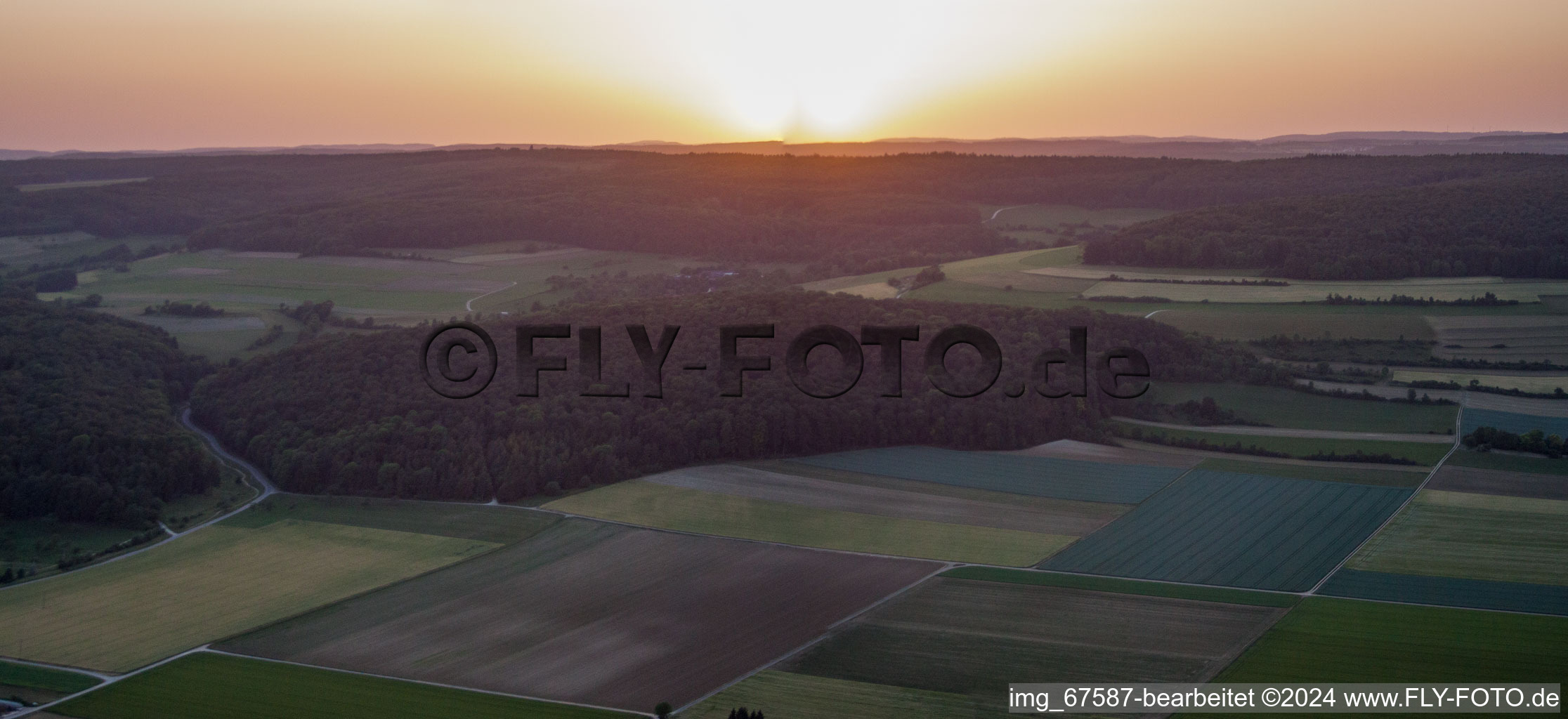 Bird's eye view of Schlechtenfeld in the state Baden-Wuerttemberg, Germany