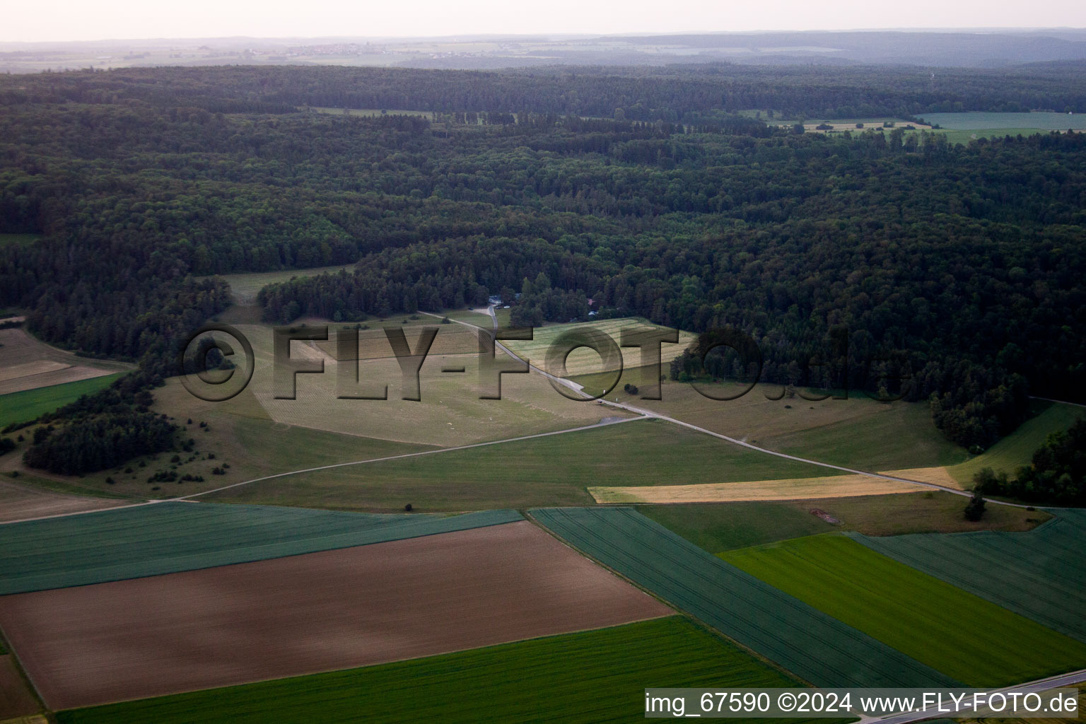 Schlechtenfeld in the state Baden-Wuerttemberg, Germany viewn from the air