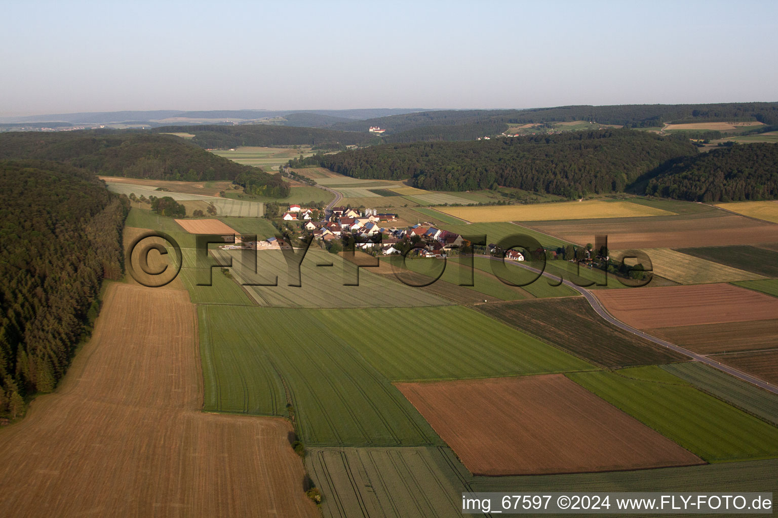 Schlechtenfeld in the state Baden-Wuerttemberg, Germany from the drone perspective