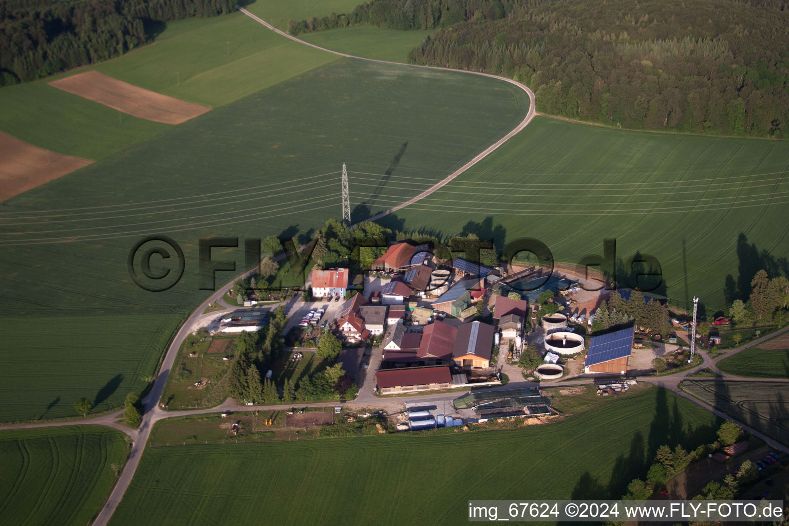 Fladhof in the district Buttenhausen in Münsingen in the state Baden-Wuerttemberg, Germany