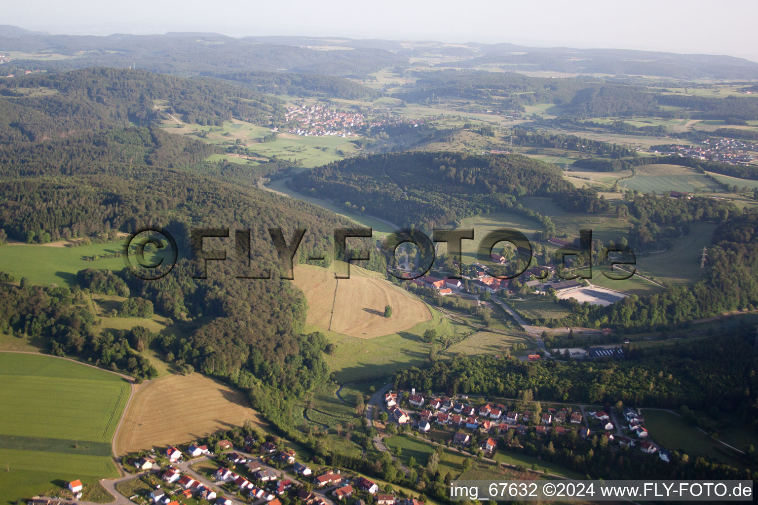 Aerial photograpy of Dapfen in the state Baden-Wuerttemberg, Germany