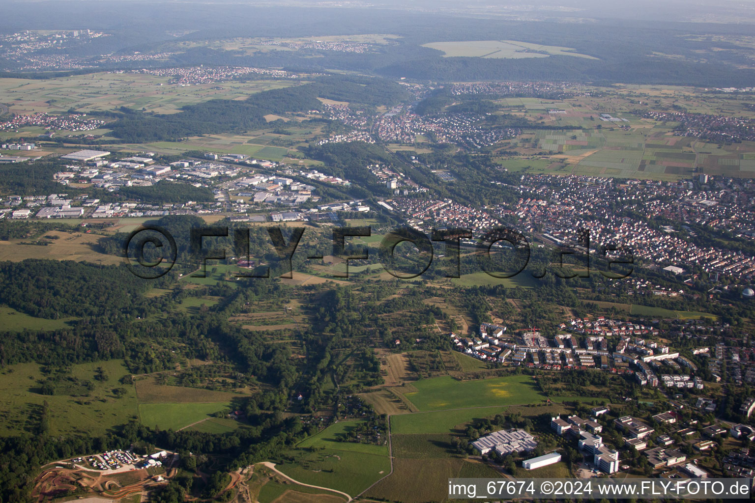 Reutlingen in the state Baden-Wuerttemberg, Germany from above