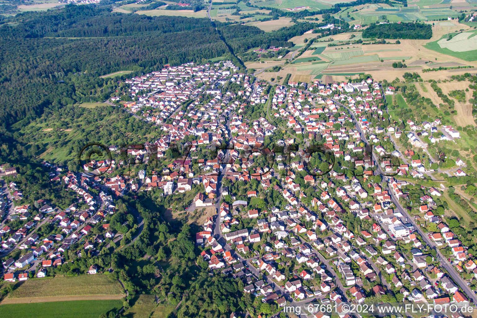 District Ohmenhausen in Reutlingen in the state Baden-Wuerttemberg, Germany