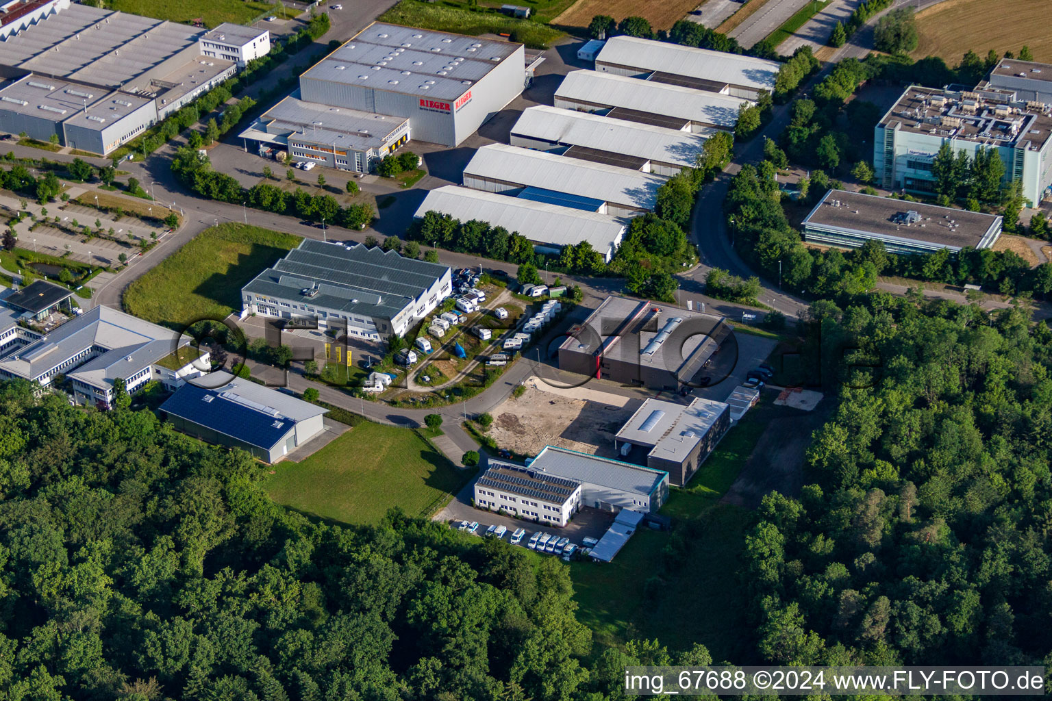 Bird's eye view of Ohmenhausen in the state Baden-Wuerttemberg, Germany