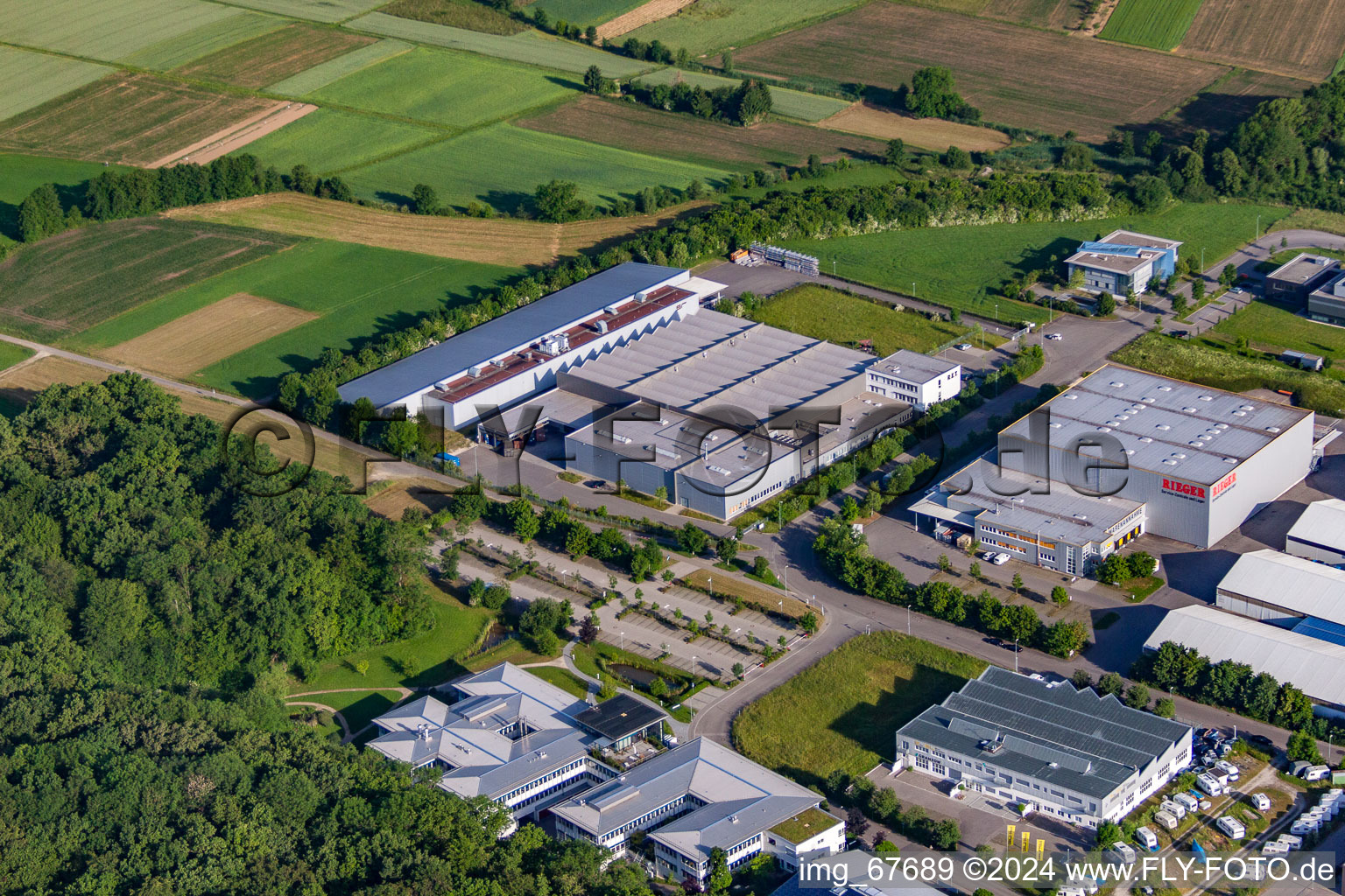 Ohmenhausen in the state Baden-Wuerttemberg, Germany viewn from the air