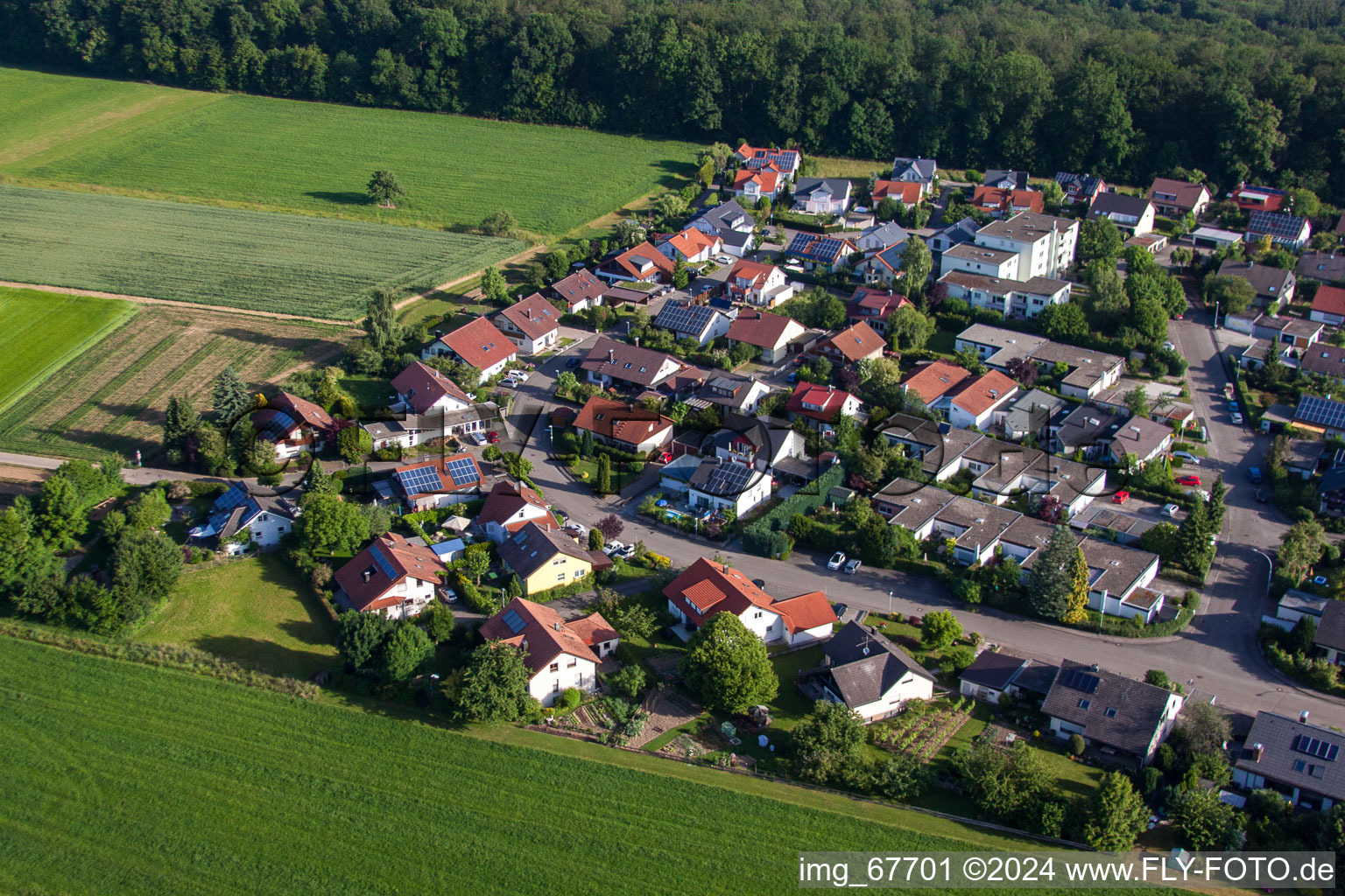 Oblique view of Wankheim in the state Baden-Wuerttemberg, Germany