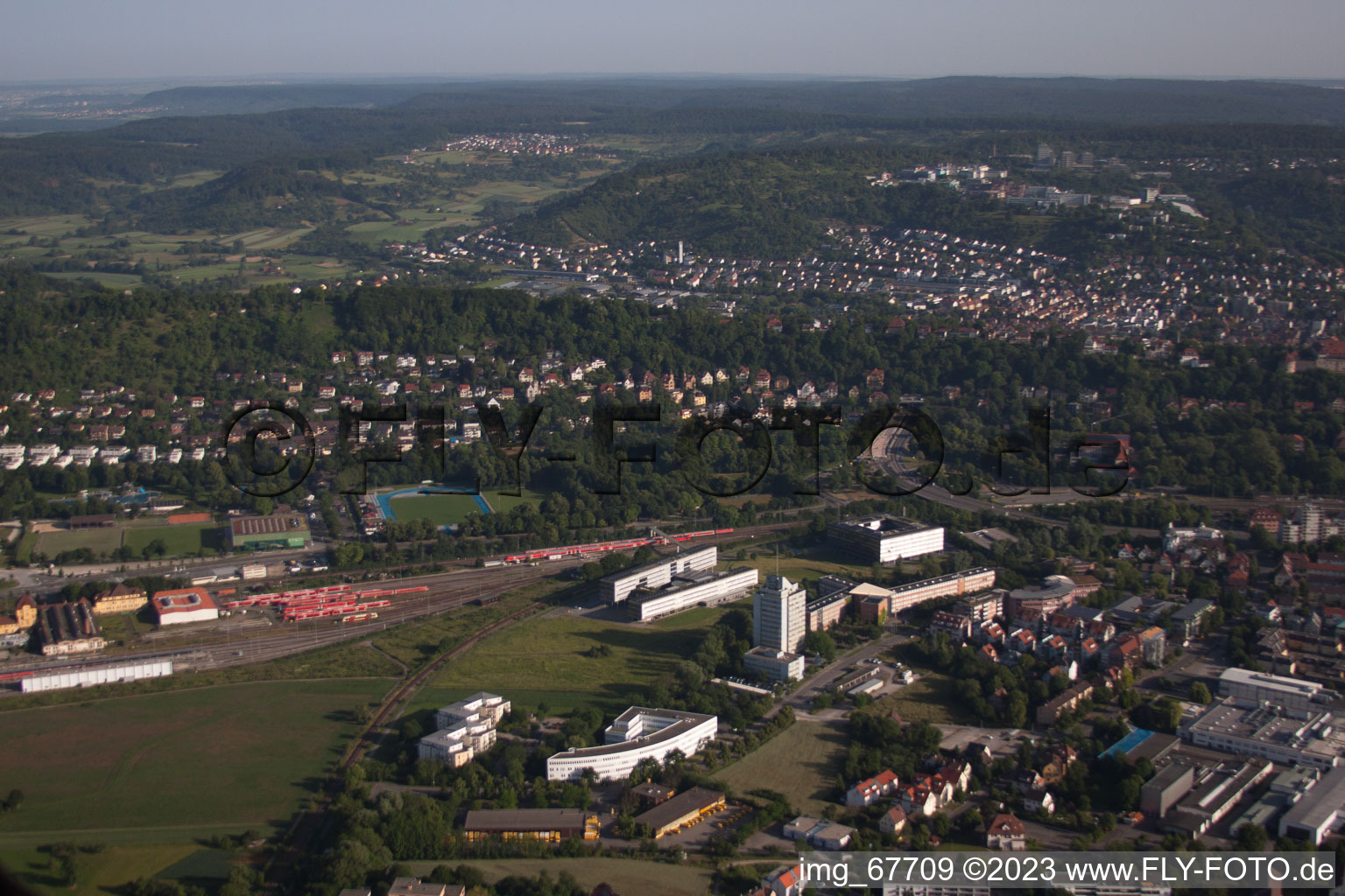 Aerial photograpy of Derendingen in the state Baden-Wuerttemberg, Germany