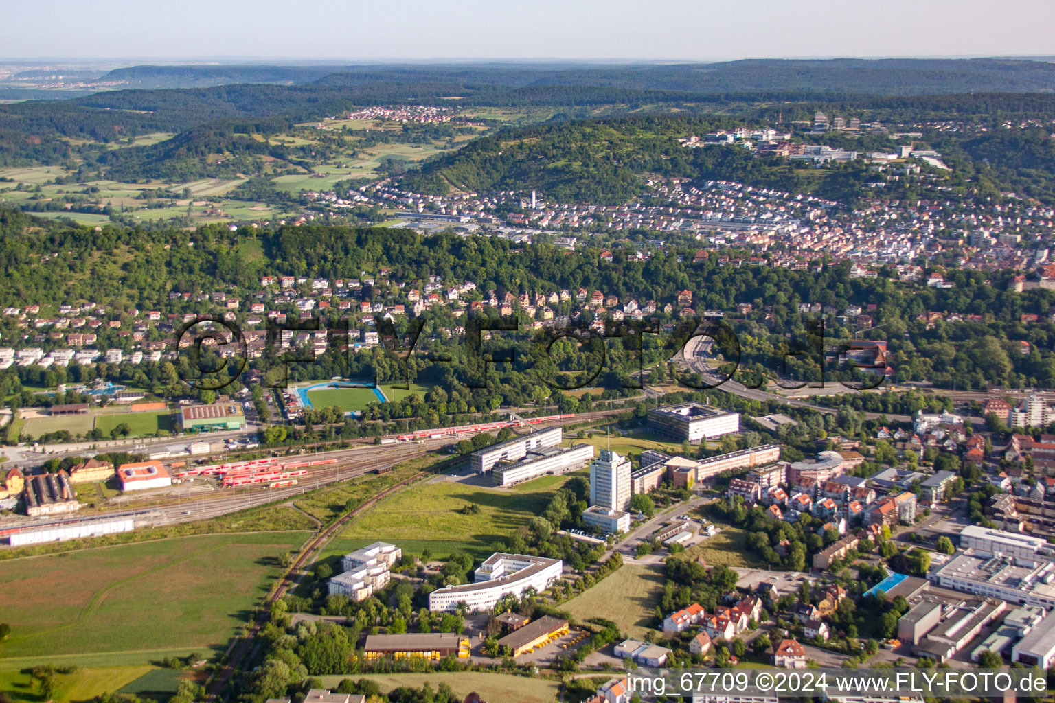 Aerial photograpy of Derendingen in the state Baden-Wuerttemberg, Germany