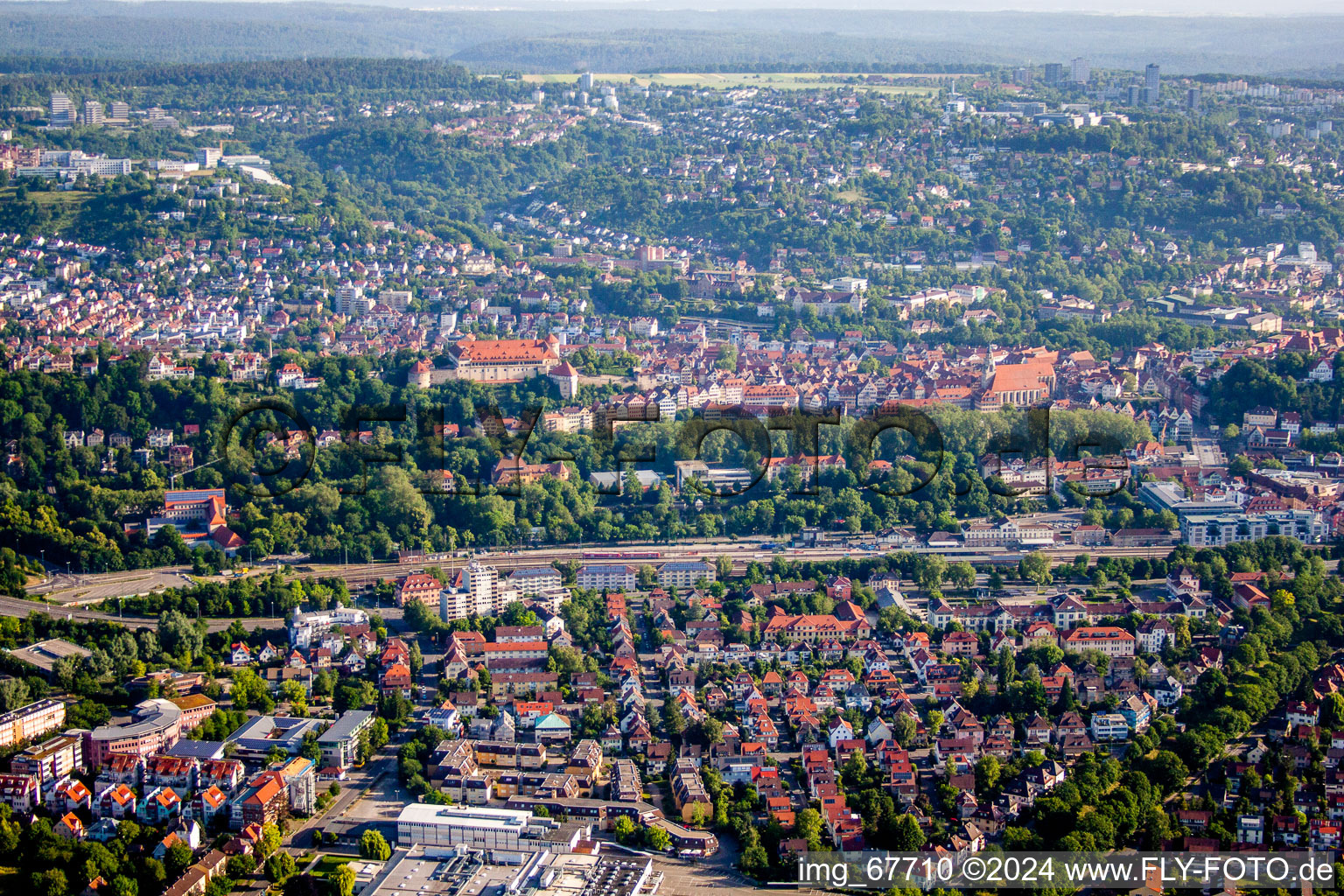 Castle of Schloss Hohentuebingen with Museum Alte Kulturen | in Tuebingen in the state Baden-Wurttemberg, Germany