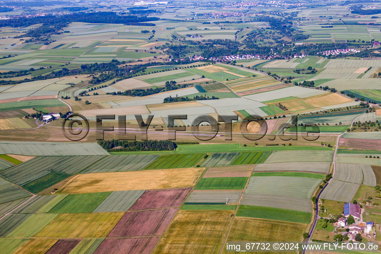 Gliding airfield in the district Poltringen in Ammerbuch in the state Baden-Wuerttemberg, Germany