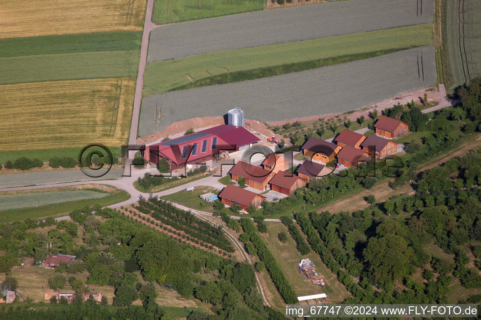 Aerial photograpy of District Mönchberg in Herrenberg in the state Baden-Wuerttemberg, Germany