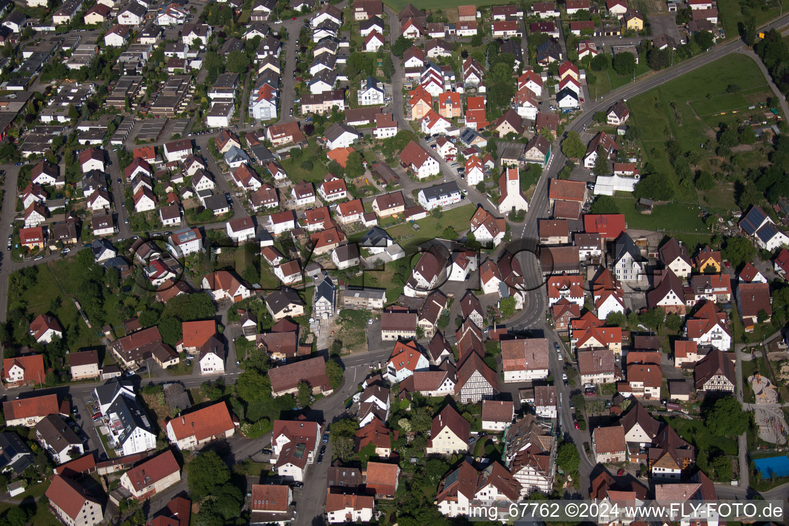 Kuppinger Street in the district Affstätt in Herrenberg in the state Baden-Wuerttemberg, Germany