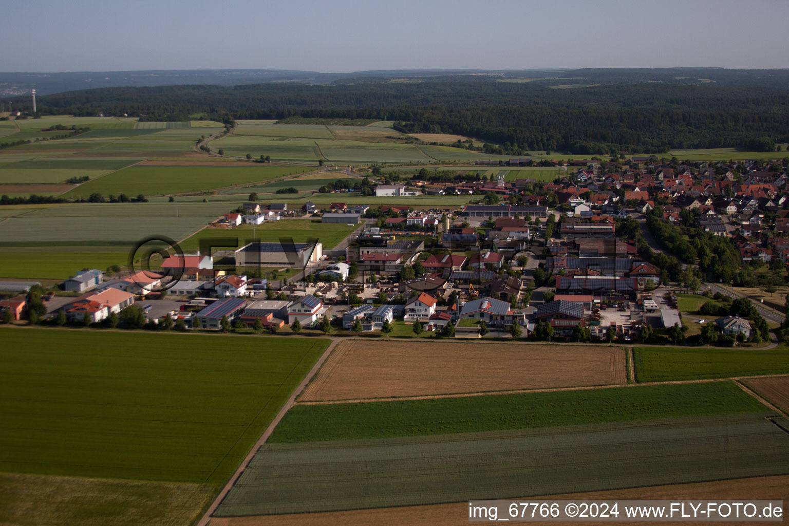 Aerial photograpy of Deckenpfronn in the state Baden-Wuerttemberg, Germany