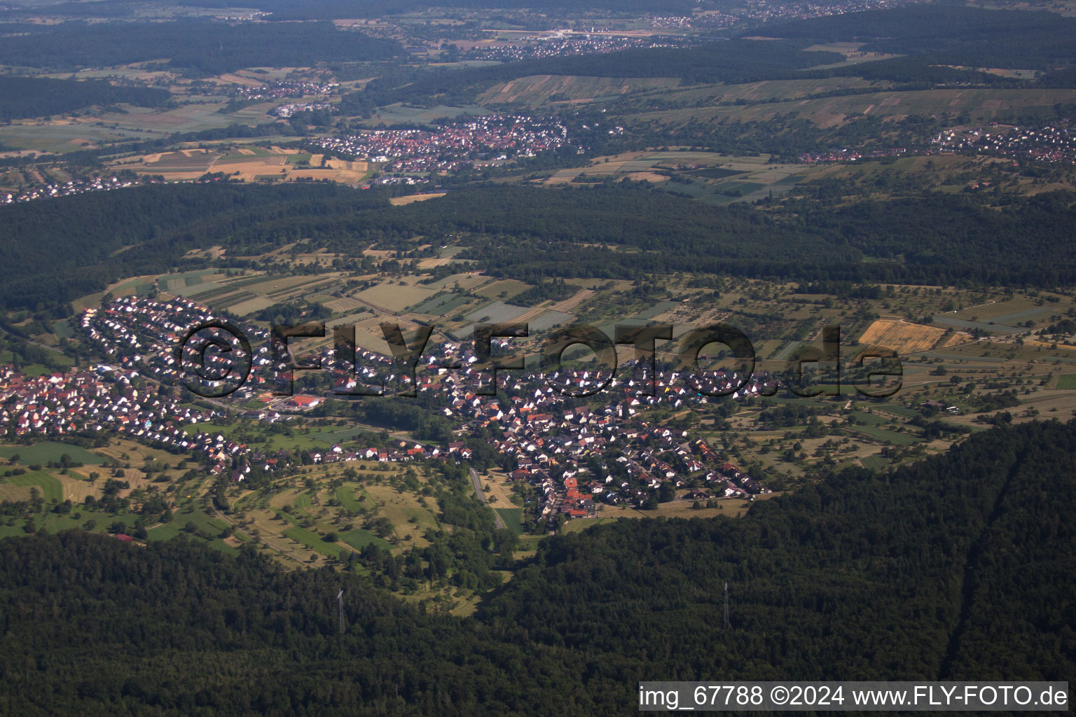 Bird's eye view of Birkenfeld in the state Baden-Wuerttemberg, Germany